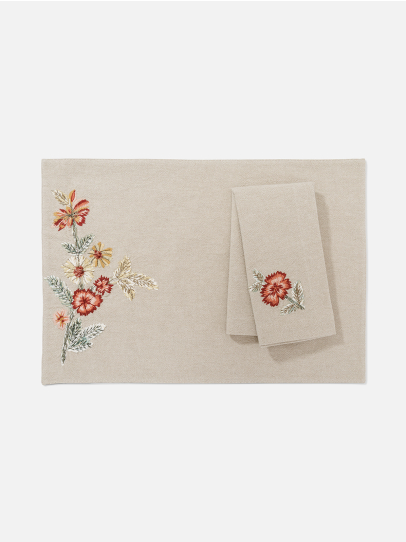 PLACEMAT & NAPKIN ROBIN NEST  IVORY 51X35 CM SET OF 16