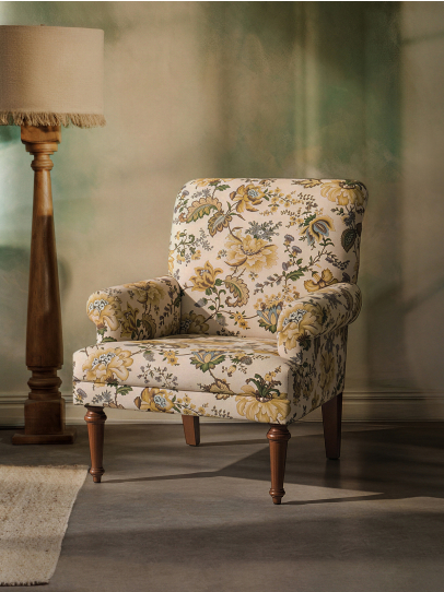 PRINTED FABRIC ROSANNE OCHRE