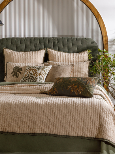 BEDSPREAD QUILTED WILD GRACE GREEN 239X259 CM