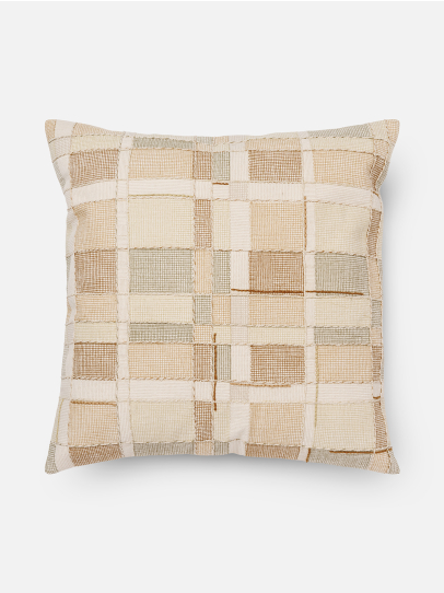 CUSHIONS LATTICE SQUARE NATURAL 51X51 CM
