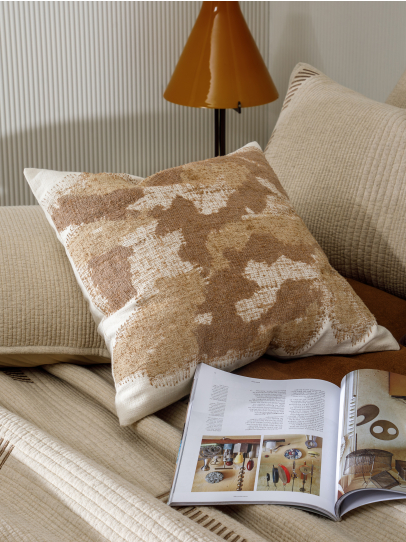 CUSHIONS VINTAGE TORN IVORY 51X51 CM