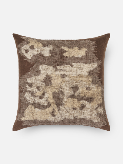CUSHIONS VINTAGE TORN BROWN 51X51 CM