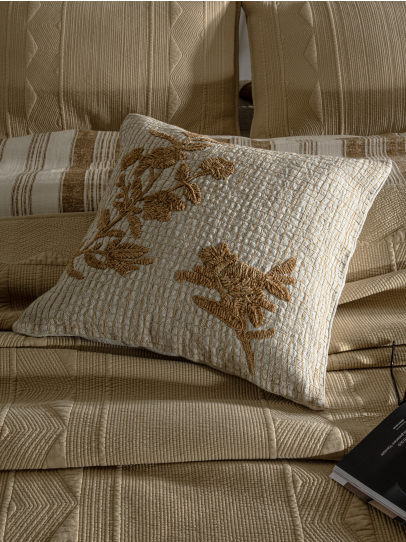 CUSHIONS ORGANIC BLOOM NATURAL 51X51 CM