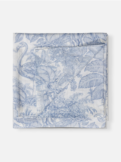 SCARF CLASSIC JUNGLE BLUE 122X122 CM