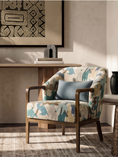 PRINTED FABRIC MENAGERIE MULTI