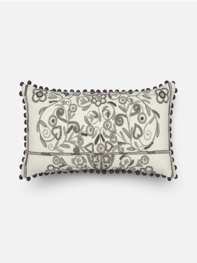SETTAT IVORY GREY CUSHION COVER 30 X 61 CM