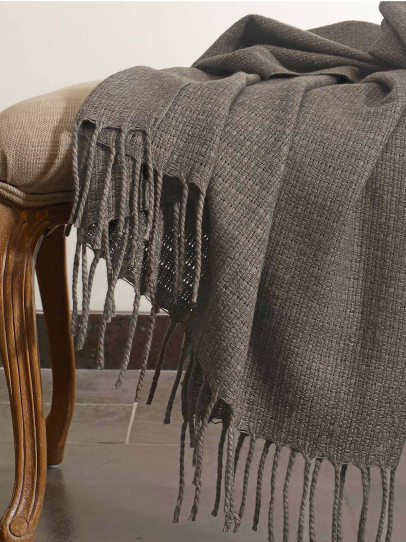 WOOL TEXTURE MOUSE THROW 127 CM x 152 CM (50 IN x 60 IN)