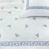 Serenity Cotton White Blue Quilted Bedspread