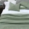 Clara Cotton Voile Green Quilted Bedspread 