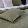 Fleurville Cotton Olive Quilted Bedspread