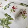 Tropical Cotton Ivory Green Quilted Bespread