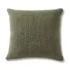 Solid Handloom Cotton Green Cushion Cover