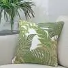 Leaves in Plenty Ivory Cotton Cushion Cover