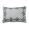 Clara Cotton Ivory Green Cushion Cover
