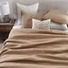 Bisque Cotton Mocha Bedspread Quilted