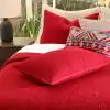Ornate Cottton Maroon Quilted Bedspread