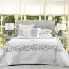 Aridi Applique Cotton Light Ivory Grey  Quilted Bedspread