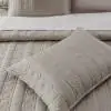 Disc Cotton Argeos Grey Quilted Bedspread