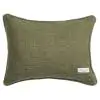 Solid Jute Olive Cotton Cushion Cover