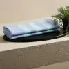 Backwater Hammam Terry Aqua/Cobalt Cotton Hand Towel