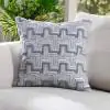 Geometria Cotton Ivory Grey Cushion Cover 