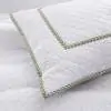 French Trellis White Olive Quilted Bedspread