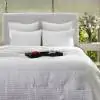 French Trellis White Quilted Bedspread