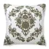 Meadow Blooms Cotton Green Cushion Cover