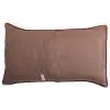 Emblem Velvet Lumbar Brown Linen Cushion Cover