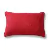 Solid Jute Cotton Maroon Cushion cover