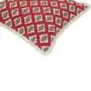 Starburst Red Cotton Cushion Cover