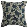 Morries Leaf Teal Cotton Cushion Cover