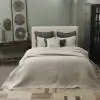 Ornate Beige Cotton Bedspread