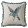 Blue Bird Blue Cotton Cushion Cover