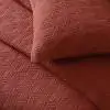 Hexagon Cotton Terracotta Quilted Bedspread