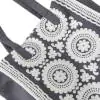 Valentine Grey Cotton Embroidered Handbag 