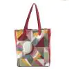 Art Deco Multicolour Cotton Embroidered Handbag
