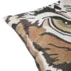 Tiger Eye Cotton Beige Cushion Cover