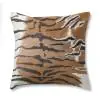 Tiger Skin Cotton Beige Cushion Cover