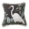 Swan Cotton Dark Charcoal Cushion Cover