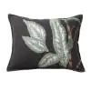 Secret Garden Cotton Dark Charcoal Grey Cushion Cover
