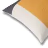 Parallel Cotton Amber Charcoal Cushion Cover