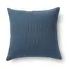 Linear Cotton Prussian Blue Cushion Cover