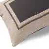 Frame Cotton Beige Charcoal Cushion cover
