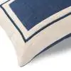 Frame Cotton Ivory Blue Cushion cover