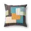 Cube Cotton Charcoal Blue Cushion cover