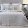 Tucked Cotton Beige Ivory Quilted Bedspread