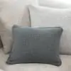 Solid Jute Cotton Grey Cushion Cover