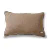 Solid Jute Cotton Taupe Cushion cover