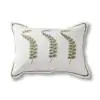 Fern Leaves Cotton Ivory green Cushion cover